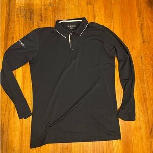 Galvin Green Navy Long Sleeve Polo Shirt